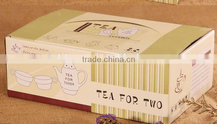 creative lovely cartoon pink red hello kitty cat gift ceramic teapot and mug 5 in 1 set