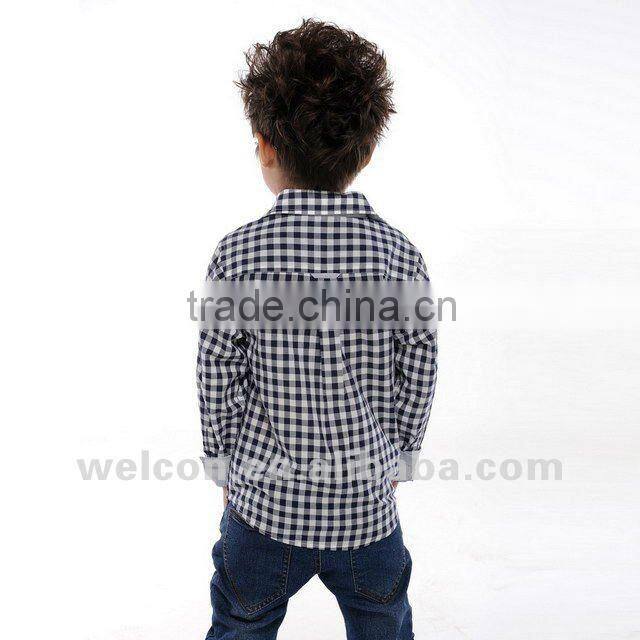 latest fashion design brand OEM long sleeve kids shirt kid wear kids clothes