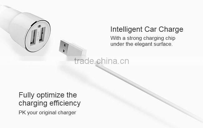 Roidmi wholesale multi-function Fashional Design Bluetooth 2 port wireless usb Electric car charger with output 5V 2.4A 2nd gen