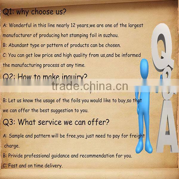 Laser rainbow design hot stamping foil for textile & fabric