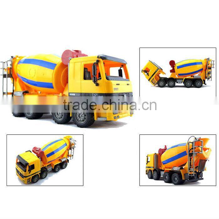 newest free wheel plastic concrete mixer truck toy for sale