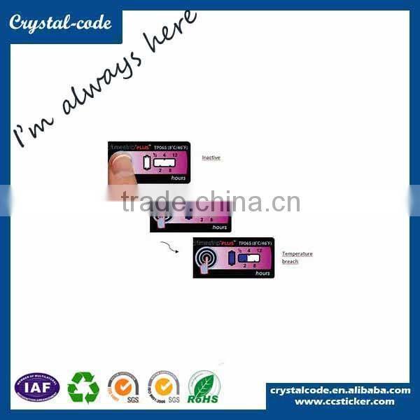 Temperature and color changing sticker label with durable super quality professional maker