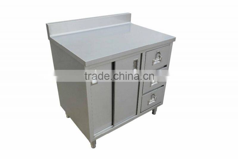 NSF Approval Stainless Steel Kitchen Cabinet with Three Drawers/ Commercial Cabinet