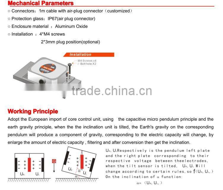 ACA826T Highly Anti-Electromagnetic Interference Digital Inclinometer Tilt Sensor With Excellent System Intergrated