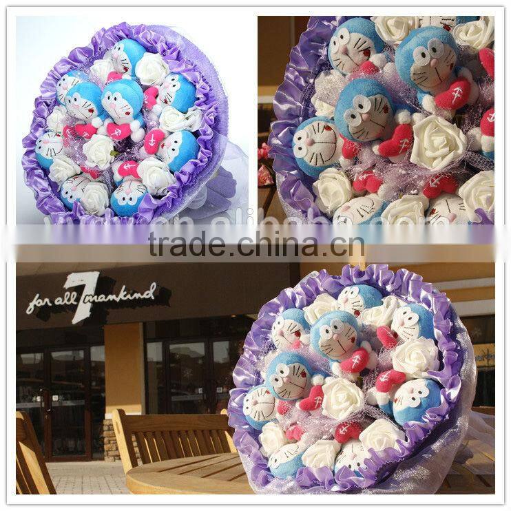 lovely Doraemon toy bouquet gift for boys