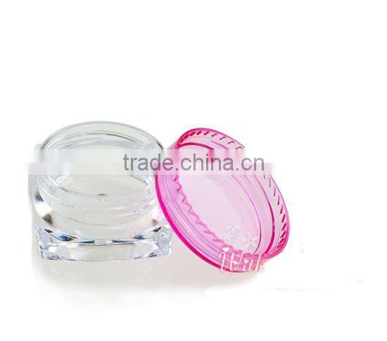 5g Rose Plastic jar container with plastic lid cap