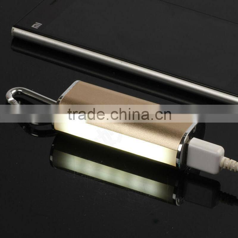 Keychains portable led light power bank 3200mah