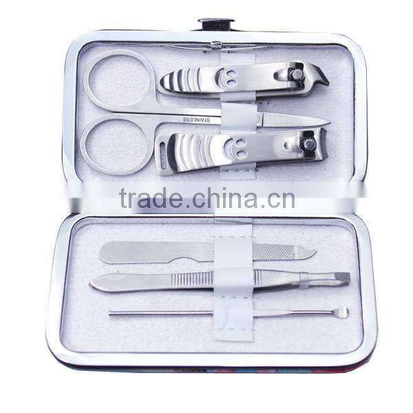 New High Quality Promotional Wild flowers 6pcs/set Manicure Set manicure kit beauty set Nail Kit UD4-BS114