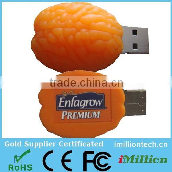 Novelty products brain shaped usb memory stick 16gb flash drive usb