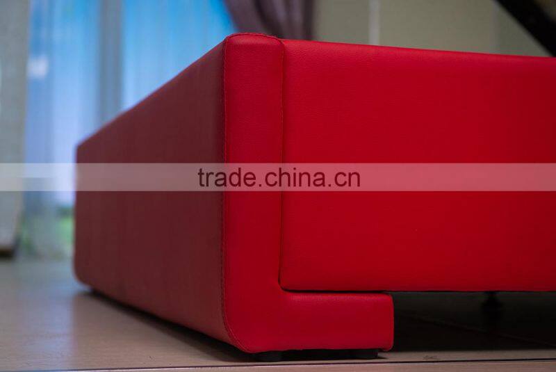 Modern Style Red PU PVC Lift Storage Bed #1512