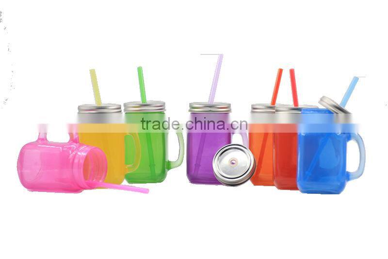 clear glass bottles with handle and straw