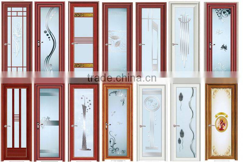 modern aluminum door for bathroom frosted glass interior doors