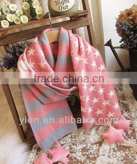 2014 Wholesale Winter Hot Fashion Knitted Scarf America Flag Knitted Scarf