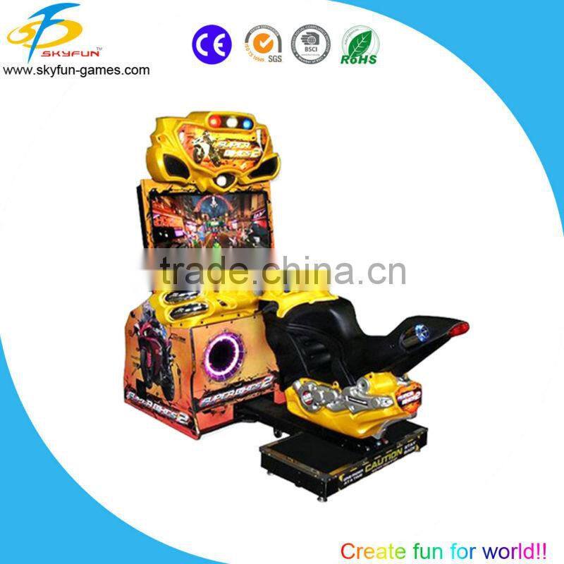 3D single motion rides racing simuator arcade adults machine for hot sale