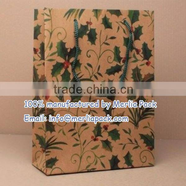 Bespoke Design Kraft Paper Bags Recycled Natural Kraft Shopping Grocery Bags