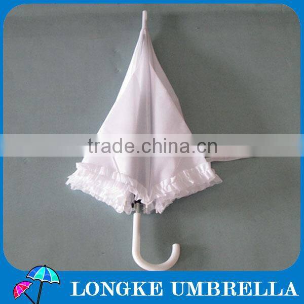 auto open white lace wedding straight umbrella