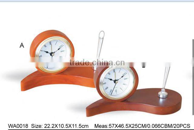 Classic wood decor table clock