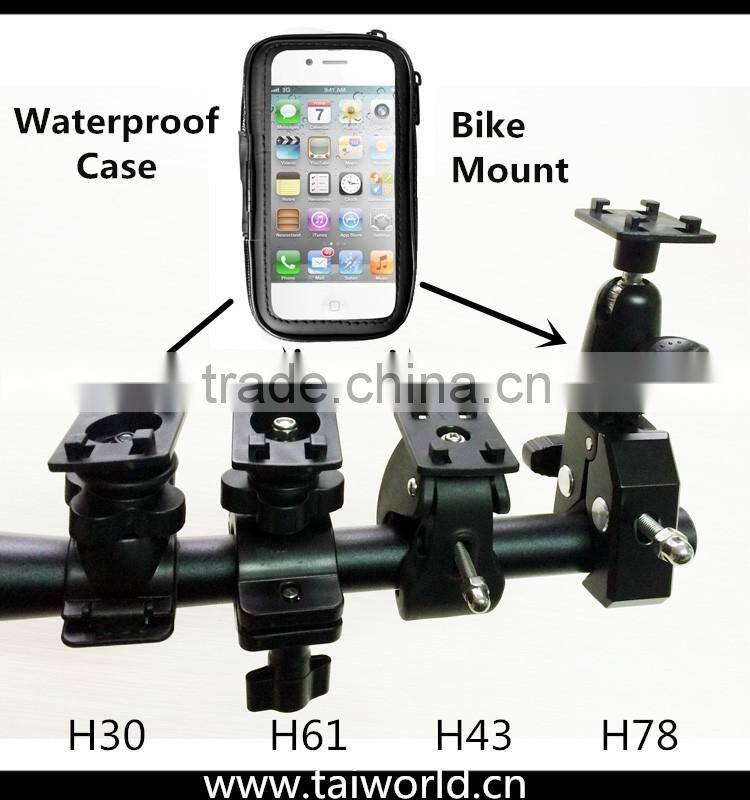 Waterproof Zipper Case Bag Motor Bike Bar Mount for Smartphone and small GPS