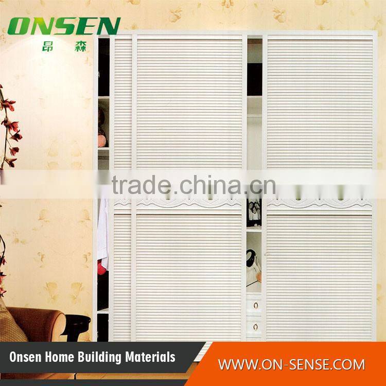 New 2016 product idea in color flush sliding door wardrobe latest products in market