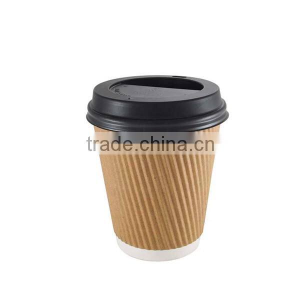 2016 new design customer logo ripple wall paper cup for Cold drink