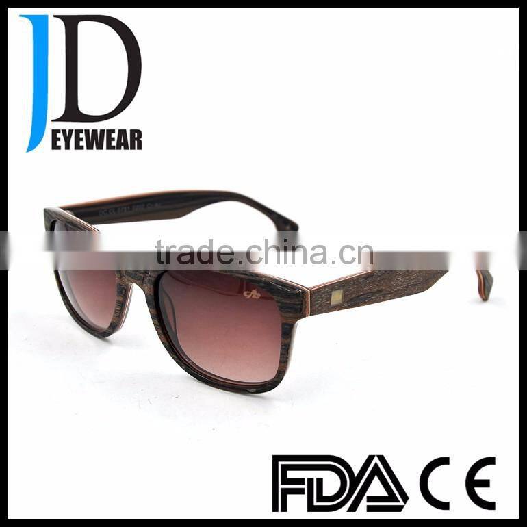Hot Sell UV400 Fashion Style Polarized Wooden Eye Sunglasses