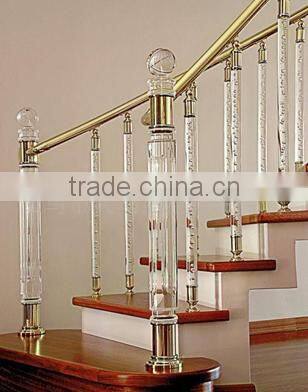 best price hot sale hotel acrylic stair baluster / crystal stair handrail in china