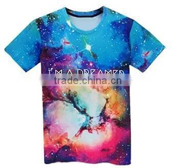 Custom Mens Womens 3D Galaxy Short Sleeve Round Tops Casual T-Shirt