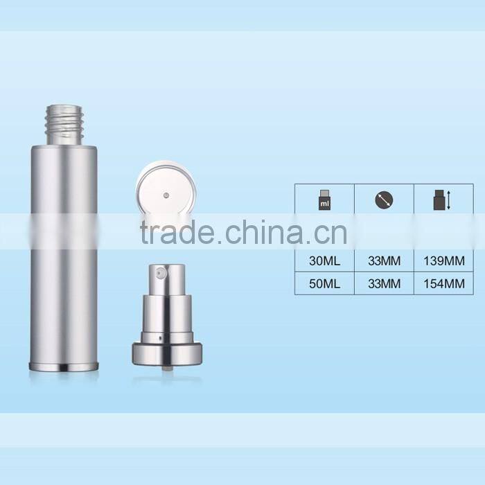 WY0264 elegant aluminum SAN airless bottle, SAN cosmetic sprayer
