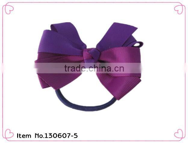 cute girls pink bowknot scrunchie with bow tie