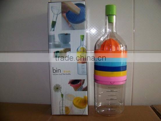 China Kitchen Beer Bottle Shape Spiral Slicer Peeler Fruits Vegetables Multifunctional Grater