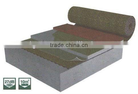 Recycled rubber acoustic underlay