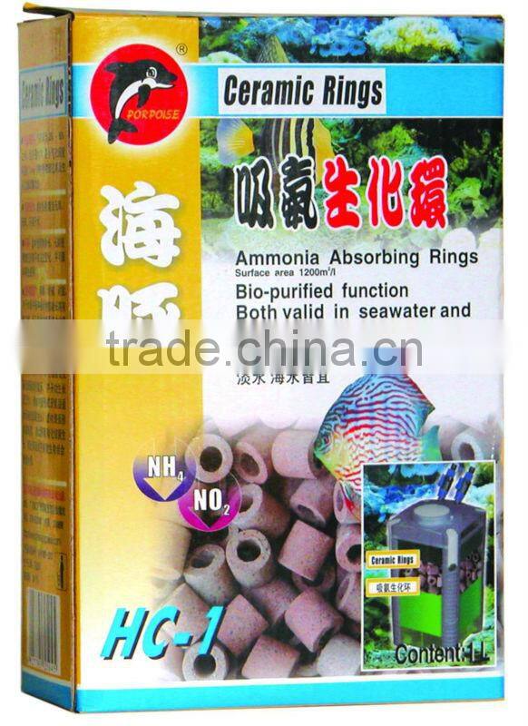 aquarium filter ammonia absorbing biochemical rings