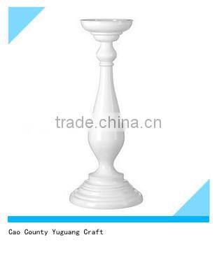 2015 high quality handmade black wooden candle holder for home decoration