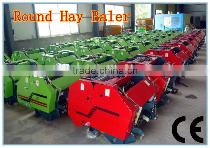 Tractor PTO driven round hay/straw baler machine, CE approval