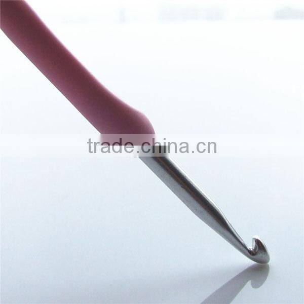 2015 New plastic handle crochet hook set, knitting needle crochet hook