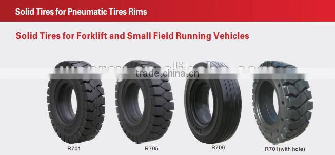 600-9 white color rubber non-marking solid tire made in china