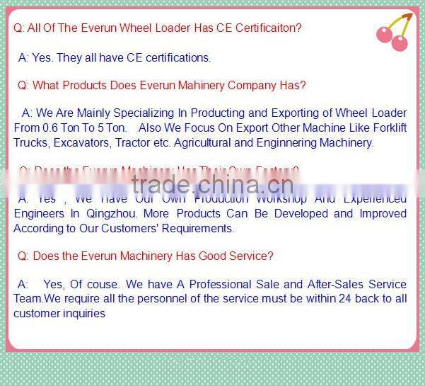 Everun Telescopic Wheel Loader ER1500 with Pallet Forks,Snow bucket