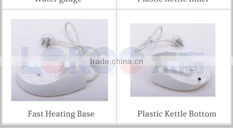 2012 Newest Style Plastic Electric Kettle with CB/CE/RoHS ,low price