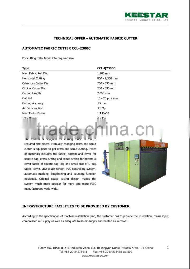 Keestar FIBC jumbo bag big bag making machine