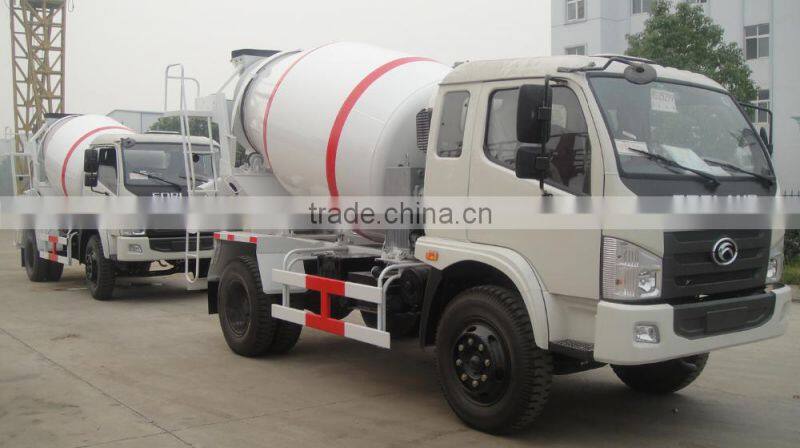 4x2 FOTON 3cbm to 5cbm Mini Cement Mixer Truck