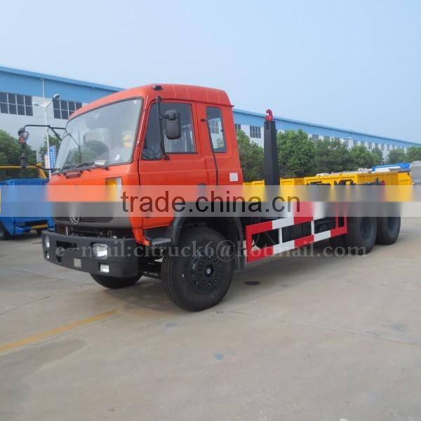 300hp 6*4 DONGFENG Compartment Removable Refuse Truck 16 m3