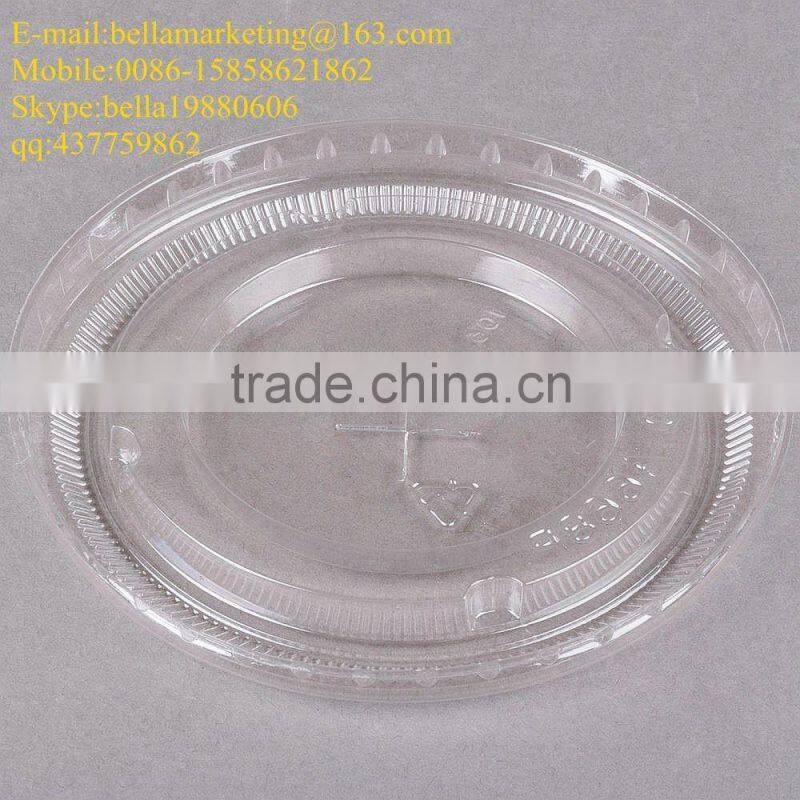 Clear PET Plastic Lid with Straw Slot for 12, 16, 21, 22, and 24 oz. Cups