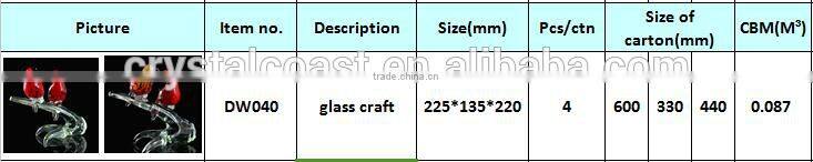 ornaments glass small bird figurines as gift for girls teenagers