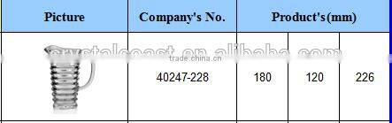 Homeware decorative 7pcs glass water jug set with handle&glass pitcher