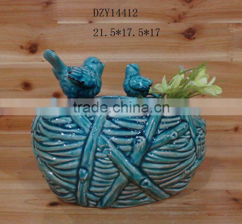 Ceramic flower vase painting designs