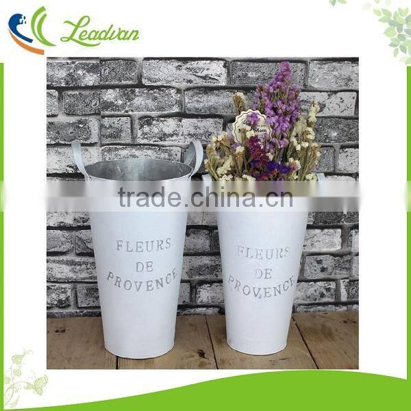 Modern large tall metal floor decorative metal flower antique vase white OEM