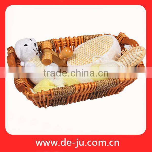 China Manufacture Cheap Pricing Small Willow Bath Set