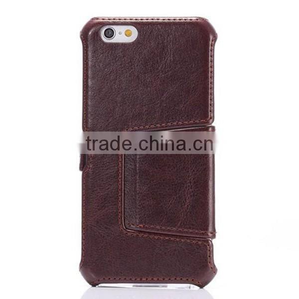 New desigh PU leather phone shell protective phone case flip leather holster for iphone 6