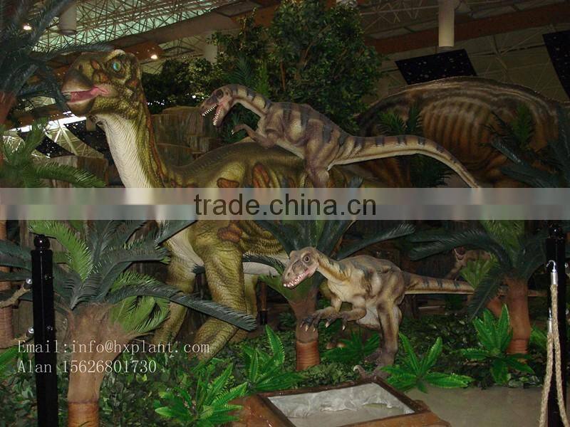 Artificial fern fake green plant decor for dinosaur world theme park