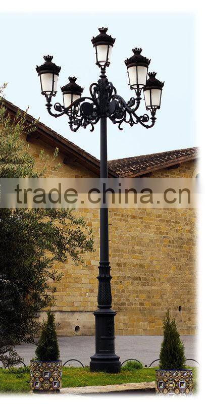 outdoor street cast iron ornamental lamp post